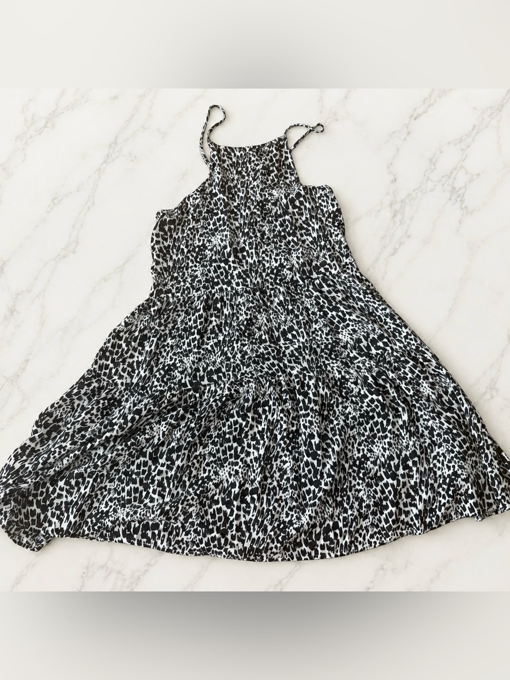 Abercrombie & Fitch Animal Print Lace-Up Maxi Dress Size M